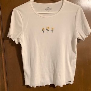 Hollister Flower Embroidery Top